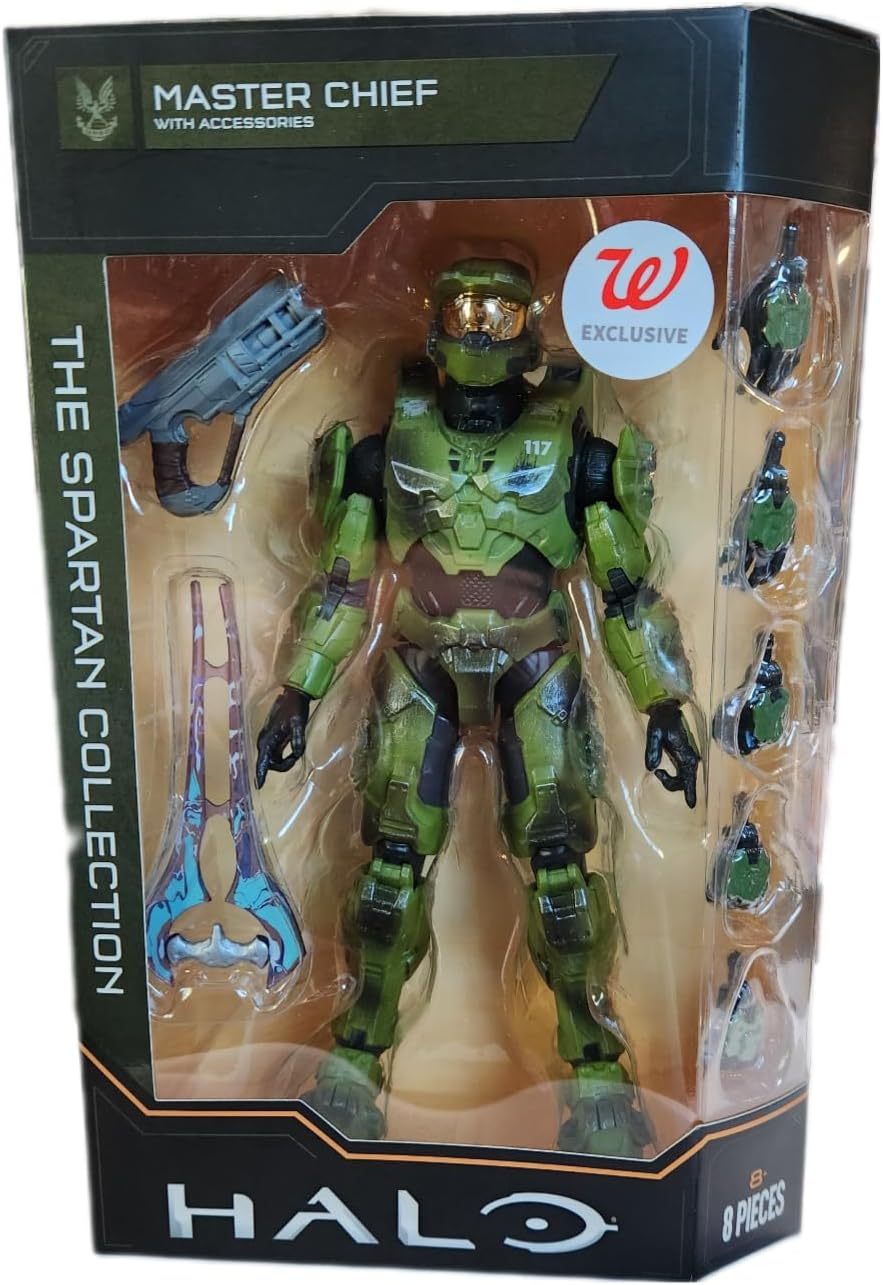 HALO Master Chief Action Figure Spartan Collection – Energy Sword & Disrupter Accessories, Collectible Gamer Gift for Boys Teens Adults Xbox Fans Birthday Christmas Holiday