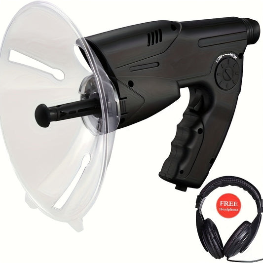 Bird Sound Amplifier with 8x Monocular and Headphones, Black Manual-Focus Design