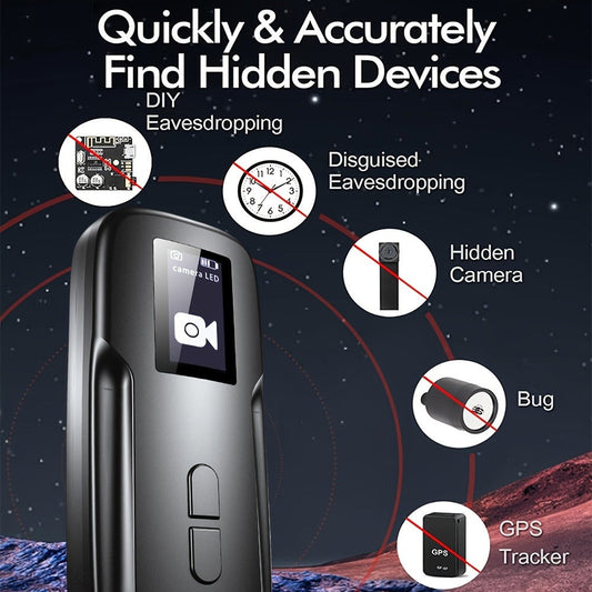 Hidden Camera Detector with OLED Signal Display, RF Scanning & Infrared Detection