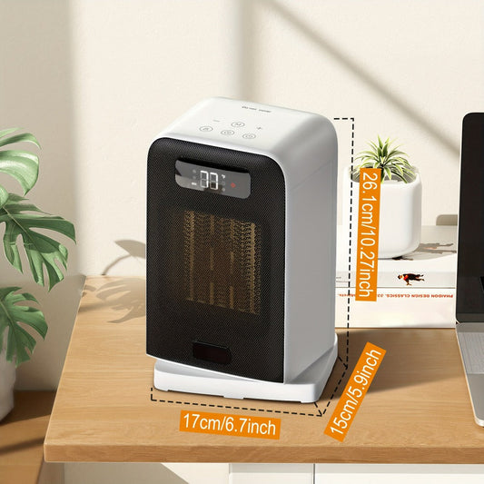 Ceramic Space Heater 1500W with 4 Modes and Adjustable Thermostat - White