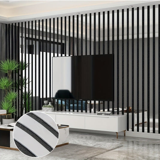 3D Mirror-Finish Slat Wall Panel, Peel and Stick, Gold or Silver Styles, 300 x 40 cm