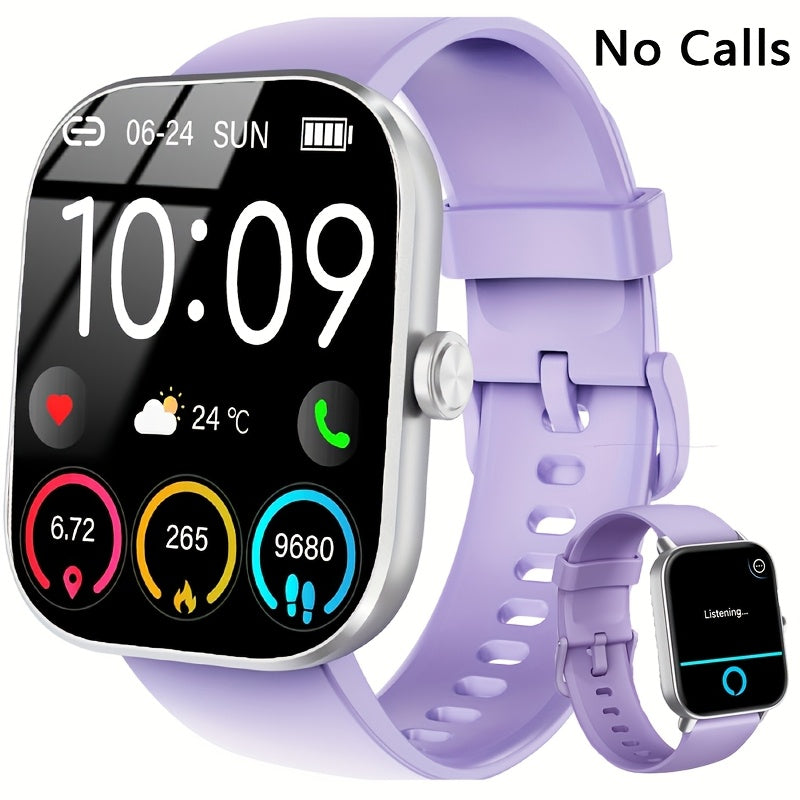 112 Sport Modes Smartwatch 1.91 Inch Large Screen Wireless Calling Calorie Sleep Monitor Heart Rate Blood Oxygen Watch Dial Notifications Multifunctional Fitness Tracker Android iPhone Men Women Holiday Gift Pink Black Blue Purple