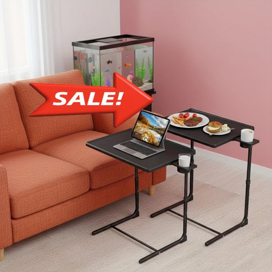 1-Pack Foldable TV Tray Table with Adjustable Height for Closet detail image