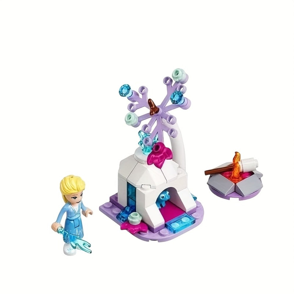 Elsa & Bruni Forest Camp Building Set 30559, Mini Brick Kit