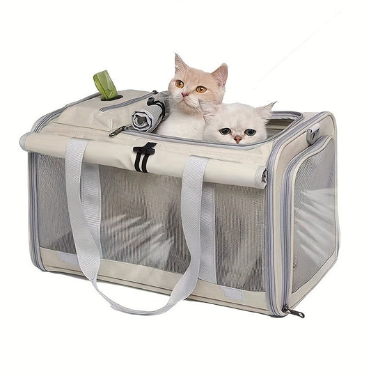Soft-Sided Pet Carrier with Mesh Panel and Privacy Cover, Bag-Only and Bundle Options
