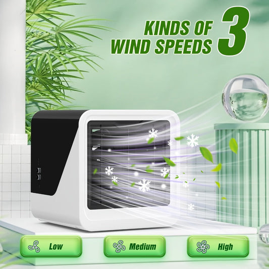 Personal Evaporative Air Cooler with USB Power, 3 Speeds and Auto-Off Timer