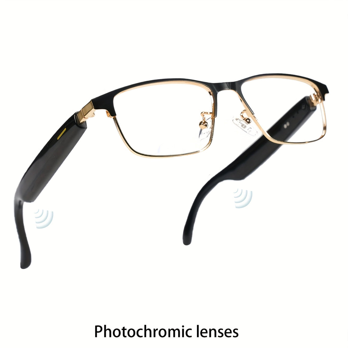 AI Smart Glasses with GPT Voice Assistant & Real-Time Translation 160+ Languages – Photochromic Lenses, Anti-Blue Light, Built-in Speaker & Mic, Unisex Wearable Tech Eyewear