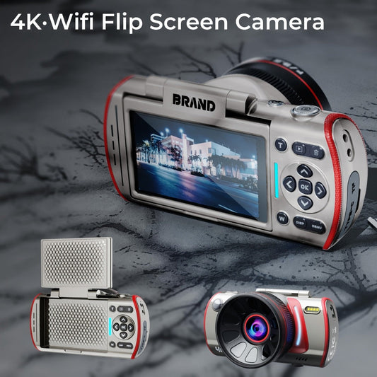 Wi-Fi Vlogging Camera with 3-Inch Flip Screen, Autofocus & 32GB Memory Card