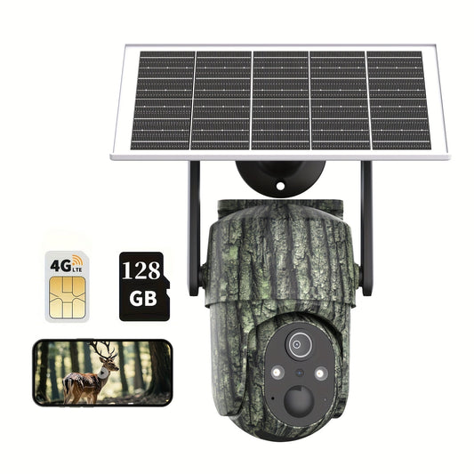 Solar Cellular Trail Camera, 2K Live View & Night Vision with Color and Pack Options