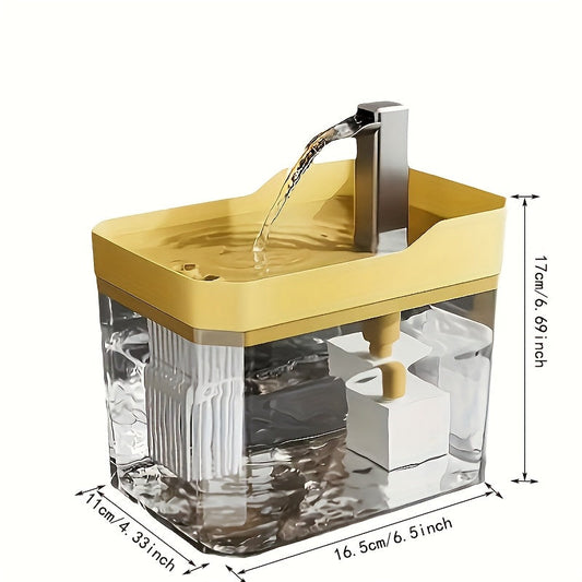 Cat Water Fountain with Continuous Circulating Flow and Detachable Parts, 3 Colors