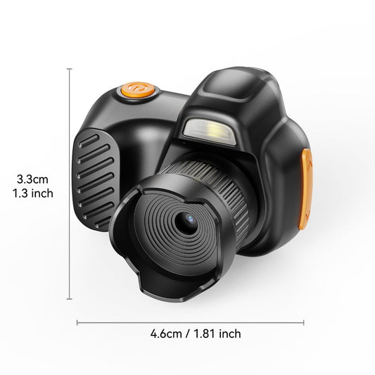 Mini Digital Camera, Black, with 1080p Video, 64GB Card & Carry Accessories