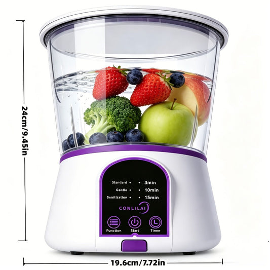 Fruit and Vegetable Cleaner Machine with Rechargeable Single or Dual Battery Options