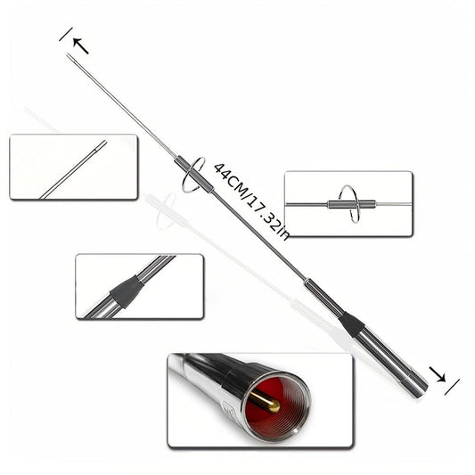 Dual-Band Mobile Ham Radio Antenna, HUV2-23L1, 16.9-Inch with PL-259 Connector