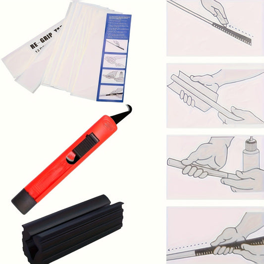 Golf Club Regripping Kit with Hook Blade, 15 Tape Strips, 5 oz Solvent and Vise Clamp