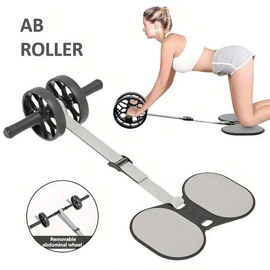 Ab Roller Wheel with Adjustable Resistance, Automatic Rebound and Knee Pads