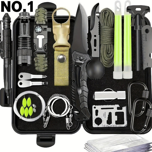 Survival Tool Kit with Magnesium Fire Starter, Tactical Box No. 2