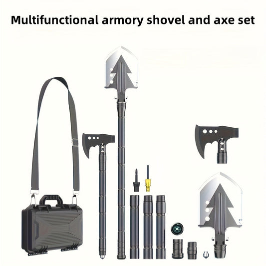 Camping Axe & Folding Shovel Set with Hand-Forged Axe for Outdoor Tasks