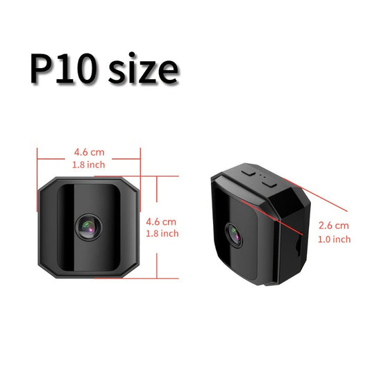 Mini Plug-In Indoor Security Camera with Night Vision, Adjustable Body & TF Storage
