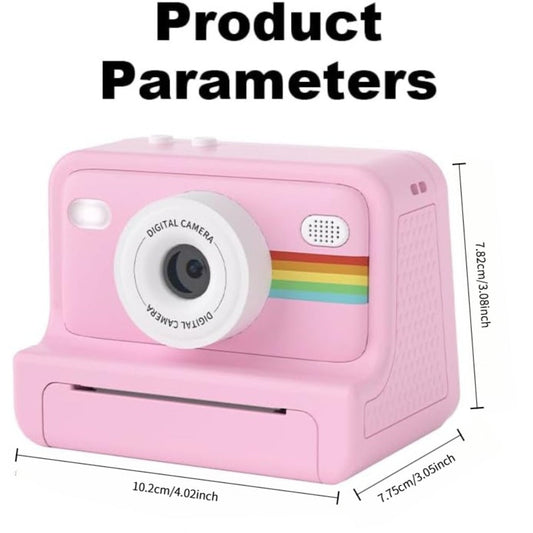 Instant Print Digital Camera with Selfie and Video Modes, USB Charging and 3 Paper Rolls