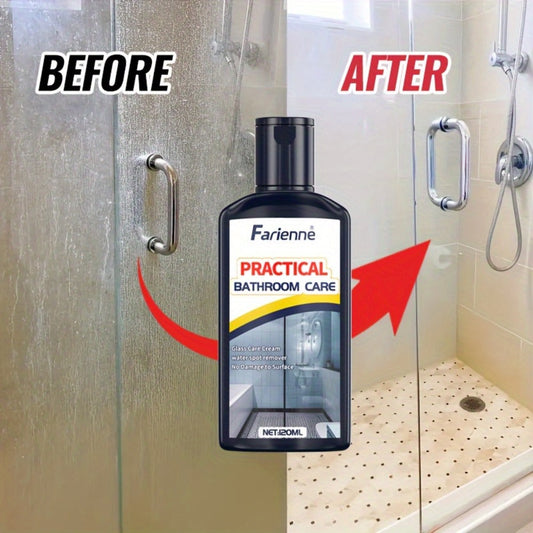 Glass Cleaning Paste for Shower Door Water Stains & Soap Scum, 120g with Sponge