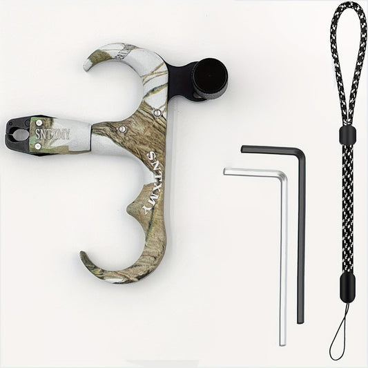 Compound Bow Thumb Release Aid, Handheld Design with Camo and Red Options