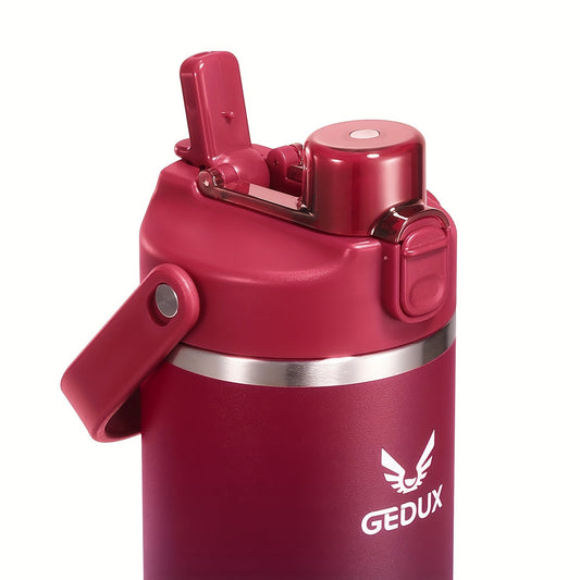 Vacuum Insulated Stainless Steel Tumbler with Handle, Straw and Silicone Boot