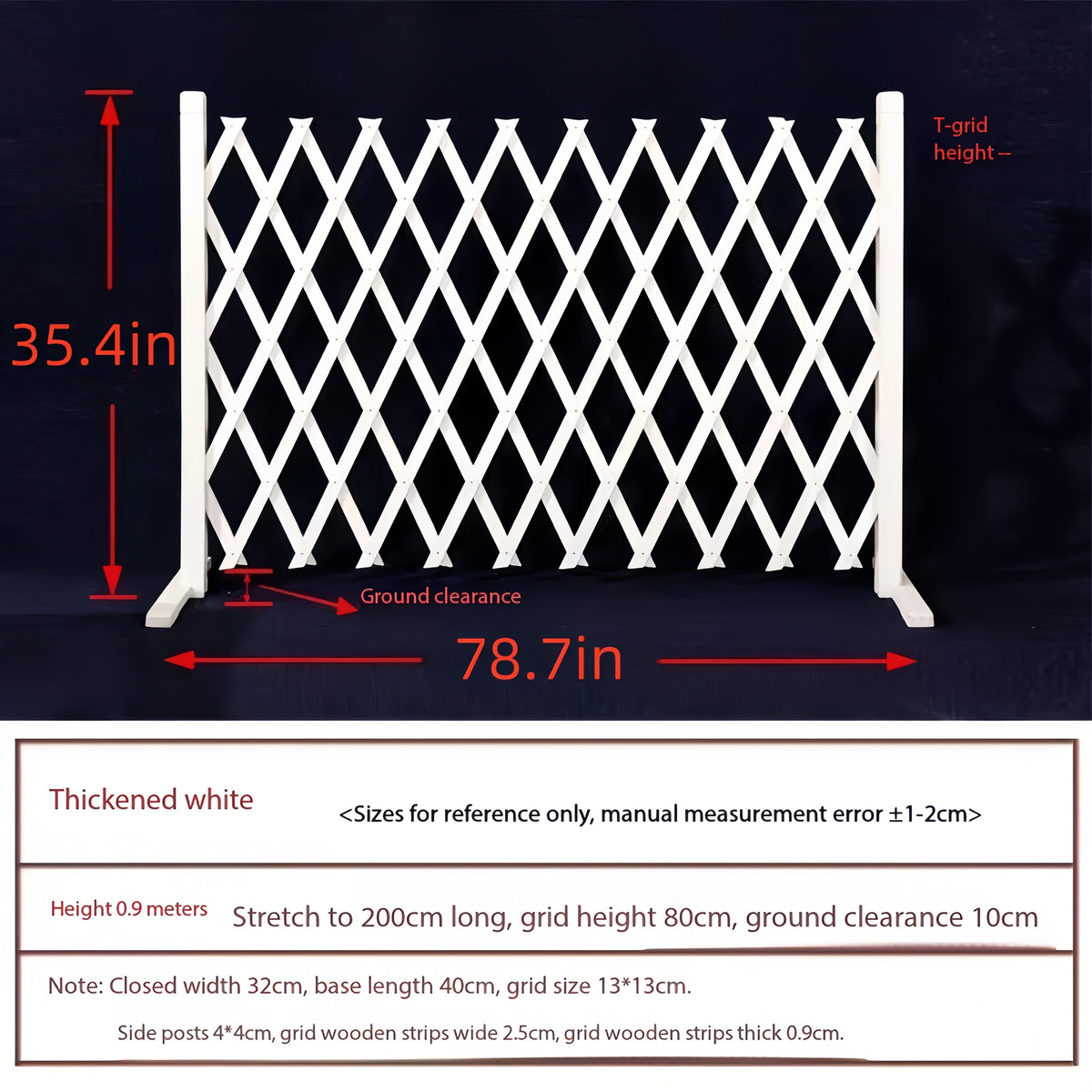 Dog Gate Folding Wooden - Thickened Natural Wood Grain Pet Barrier for Stairs Doorway & Home Entrance, Expandable Mesh Fence for Dogs & Puppies, 27.56 & 35.43 Inch Height Options in Carbonized & White