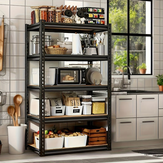 Garage Shelving Unit, 5 Adjustable Tiers, 2000 lb Capacity, 60- or 72-Inch Height