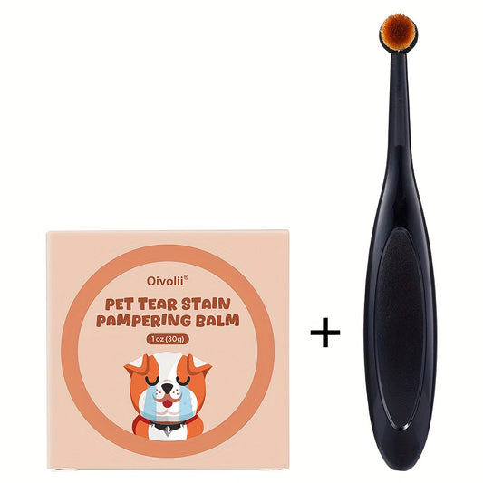 Pet Tear Stain Removal Gel with Applicator Brush for Dogs & Cats, 30 g