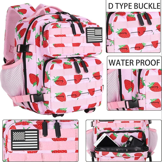Mini Hiking Backpack, 9L Daypack with Zipper and Hip Strap, Cat Paw or Camo