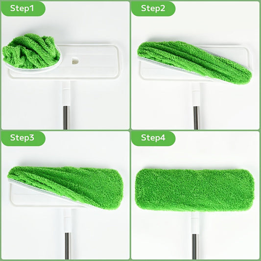 Microfiber Mop Pads Compatible with Swiffer Sweeper, Reusable Wet/Dry 15-Pack