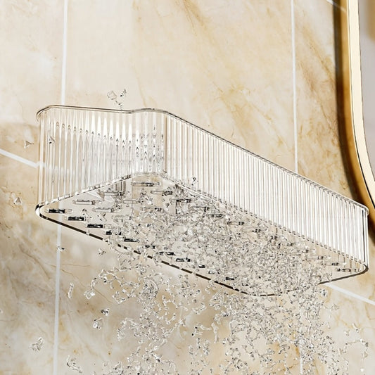 Wall-Mounted Plastic Bathroom Shelf for Shampoo and Shower Gel Storage