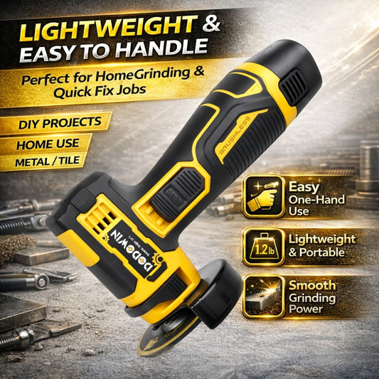 Mini Cordless Angle Grinder for Grinding and Polishing with Battery and Accessory Options