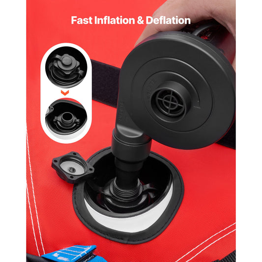 Towable Tube for Boating, 2-Person D-Shape with Dual Tow Points and 340 lb Capacity