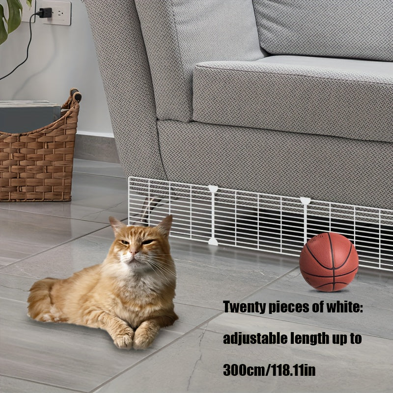 Under Furniture Pet Blocker - Sofa & Bed Gap Filler Fence for Cats & Dogs