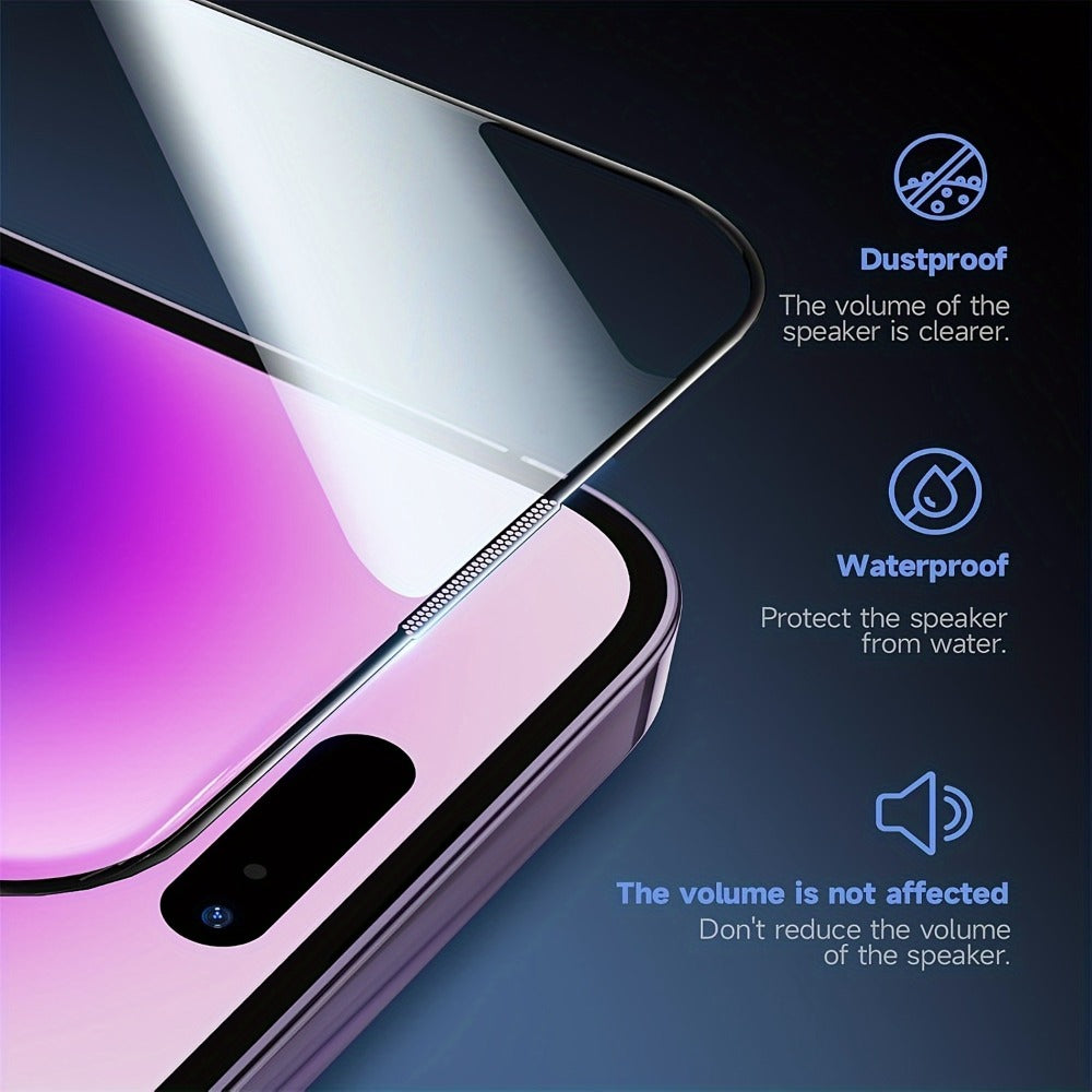 iPhone 16 Plus Privacy Screen Protector 4-Pack – Anti-Spy 9H Tempered Glass, Auto Dust Removal, Bubble-Free, 99.9% HD Clear, One-Click Alignment Frame Install