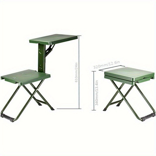 Folding Camping Chair with Stainless Steel Frame, Backrest and Optional Storage Bag