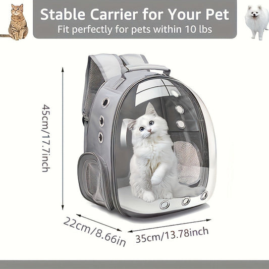 Pet Backpack Carrier with Bubble Window for Cats & Small Dogs, Black Style Options