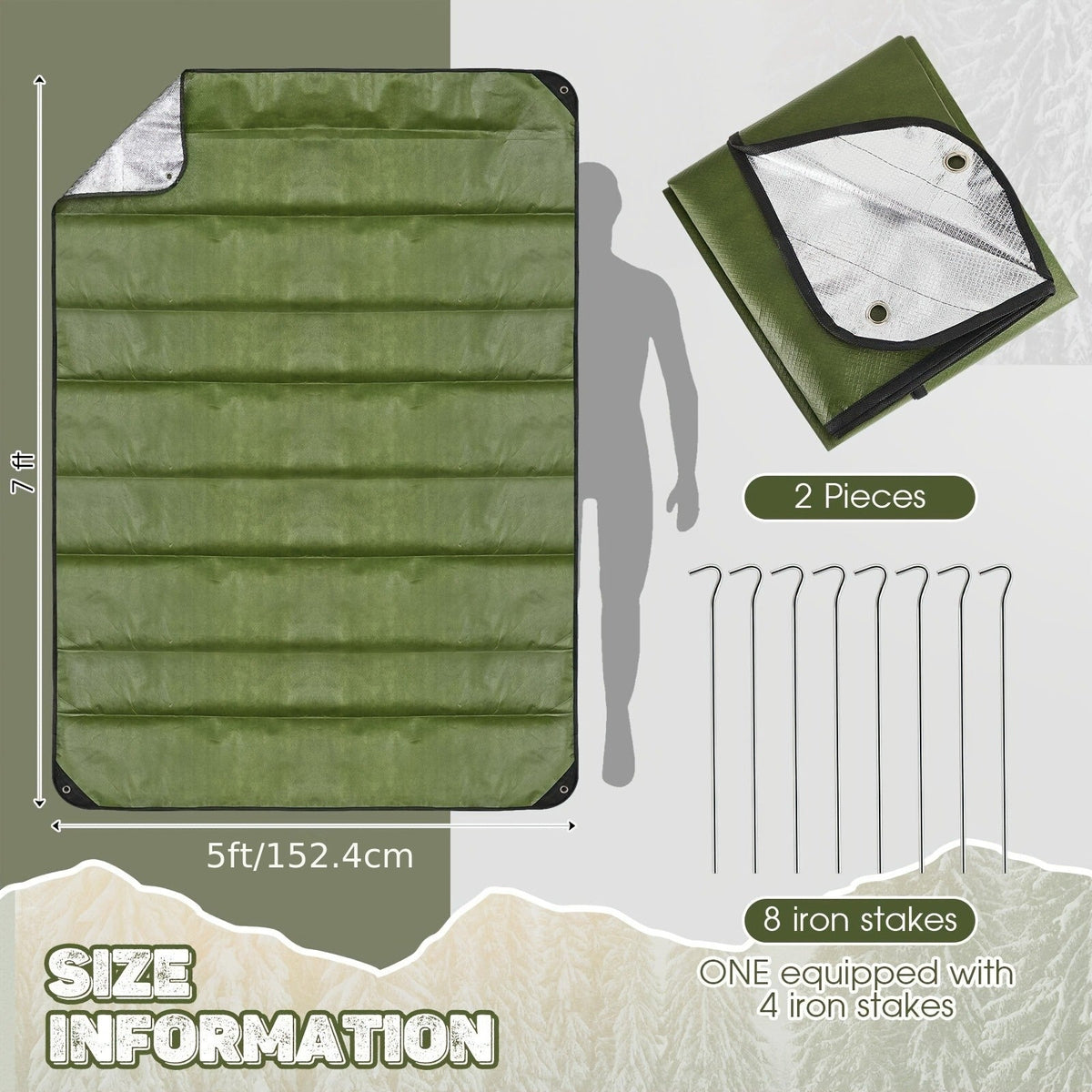 Heavy Duty Emergency Survival Blanket – Thermal Tarp 2-Pack