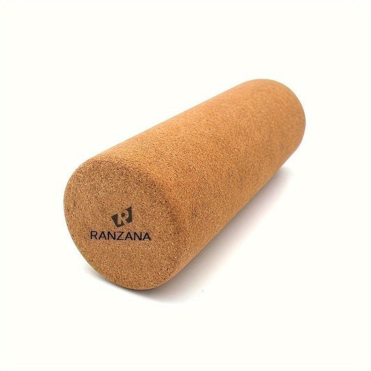 Cork Yoga Roller with Textured Surface for Muscle Massage, 300 x 100 mm