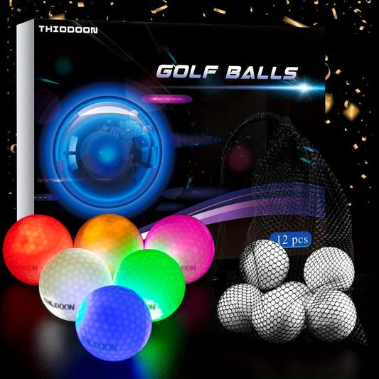 Glow in the Dark Golf Balls, 12-Pack for Night Golf and Twilight Play