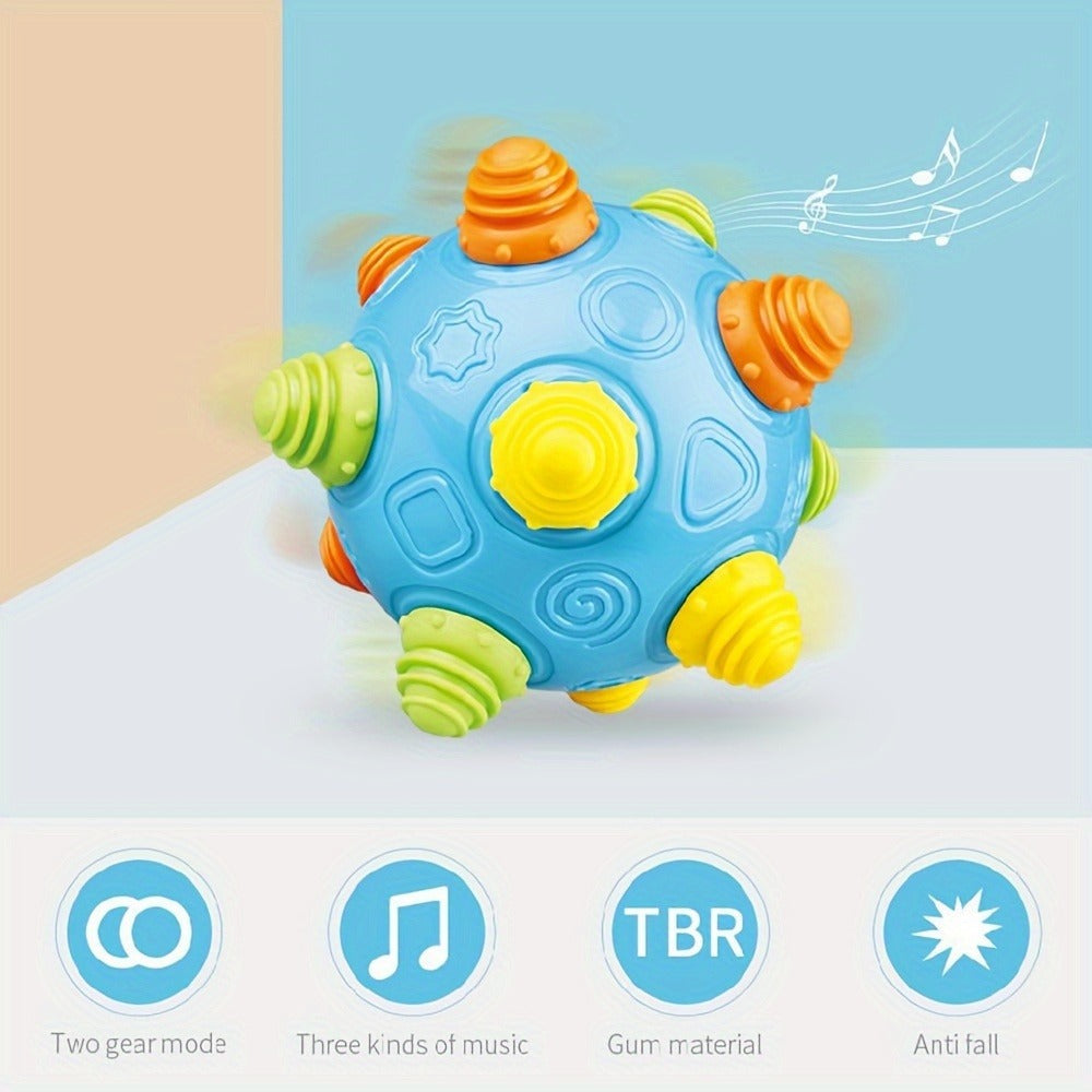 Bouncing Music Dancing Ball Baby Toy – BPA-Free Interactive Electric Rolling Sensory Ball with Lights, Sounds & Melodies, Crawling & Jumping Developmental Toy for Boys & Girls, Easter Baby Gift