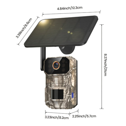 Solar Cellular Trail Camera with PIR Detection, Infrared Night Vision & Two-Way Voice