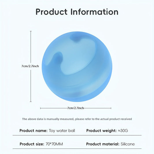 Reusable Silicone Water Balloons, 8-Pack with No Magnets & Quick-Fill Design
