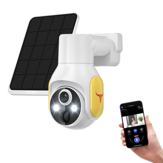 Solar Outdoor Security Camera with 960P Color Night Vision & PIR Motion Detection
