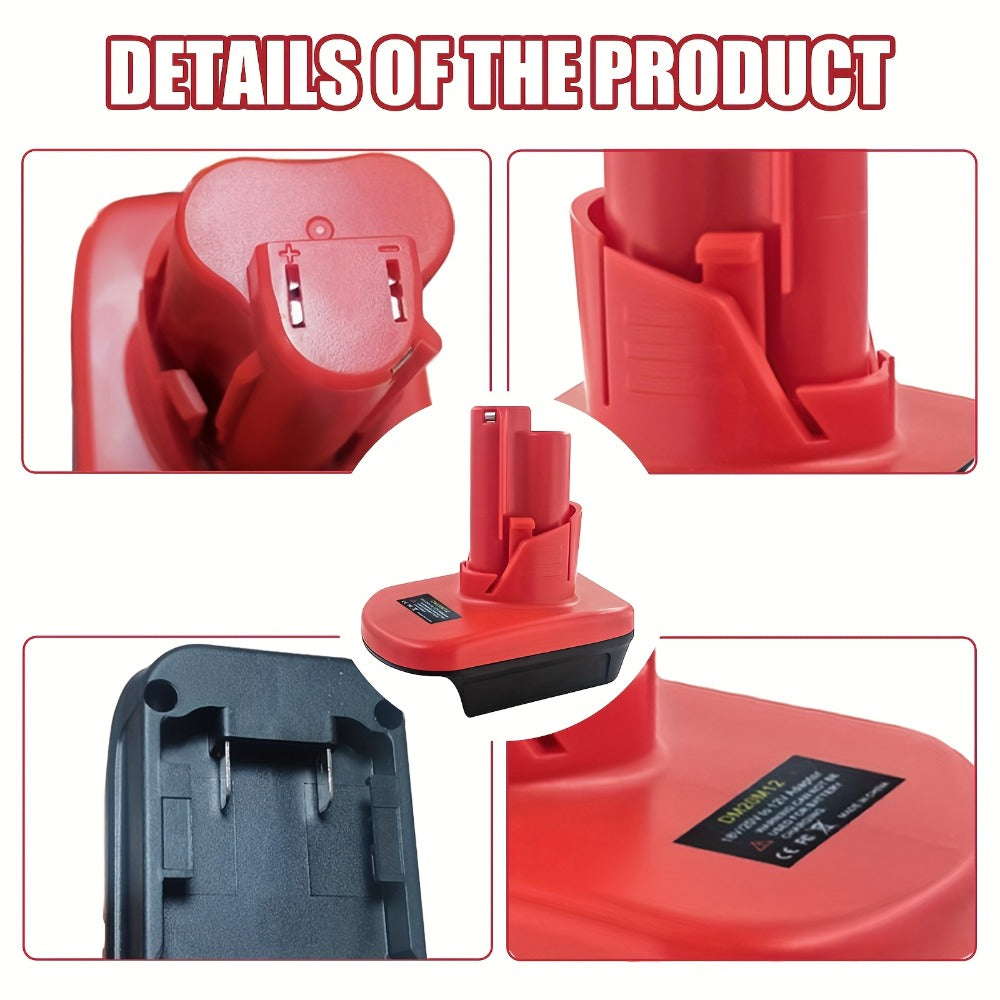 Battery Adapter Converter for Dewalt 20V & 18V Red Tools Li-ion Battery to 12V Power Tool Replacement – Lithium Ion Compatible Adapter