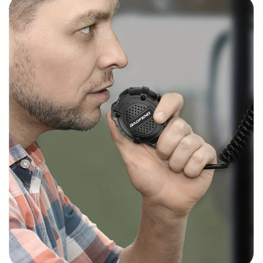Remote Speaker Microphone H3 with Push-to-Talk Button and Shoulder Clip, Black