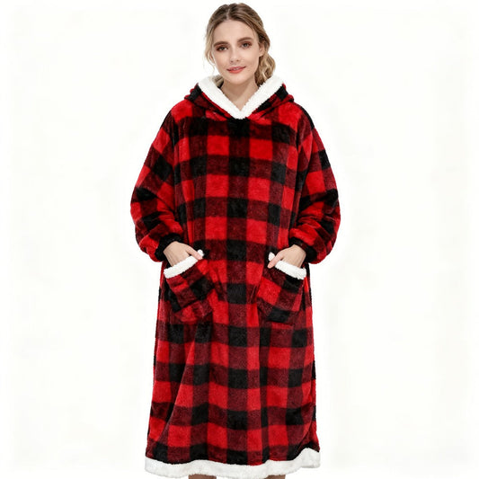 Hooded Wearable Blanket, Oversized Double-Sided Design with Type A and B Styles