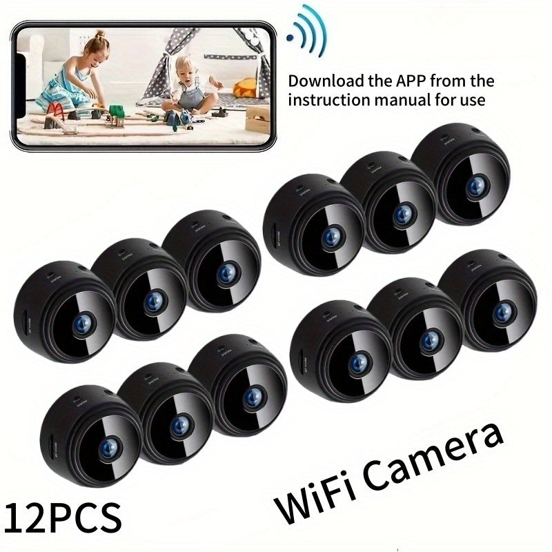 Wide-Angle Security Camera 1080P Rechargeable Battery, Multi-Pack 2/4/5/9/12 Options, Dual-Band 2.4G/5G WiFi, USB Charging, Remote Wireless Monitoring – Scalable Home Surveillance System