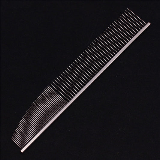 Pet Grooming Comb with Stainless Steel Teeth and Aluminum Handle, 3 Colors
